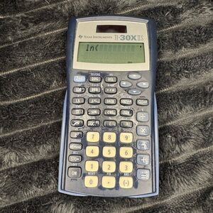 Texas Instruments Navy Blue Scientific Calculator with Cream Keys